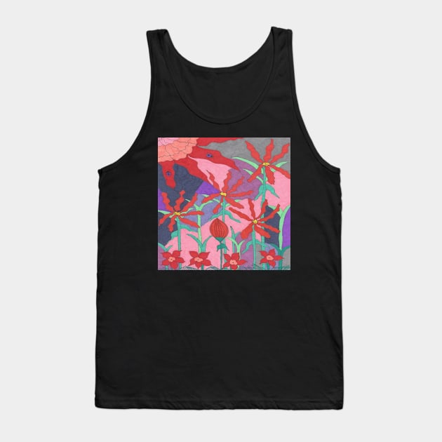 Summer Garden at Night Tank Top by DanielleGensler